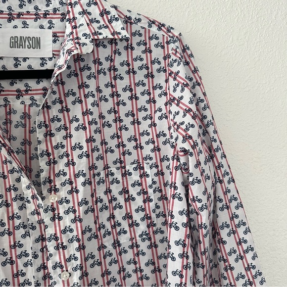 Grayson bicycle button down top Sz3 - Picture 2 of 6